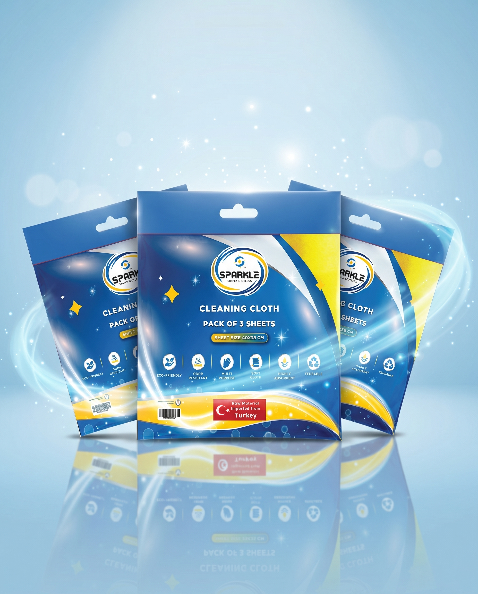 3 Packs Of 3 Sheets Bundle
